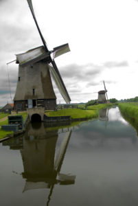 Brussels to Amsterdam
by Riverboat.
One of the last working windmills.